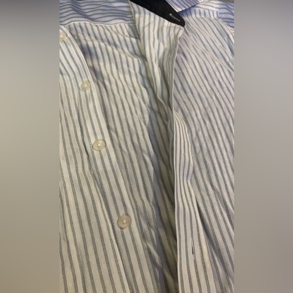 White and Grey Stripped Blouse - Picture 4 of 4